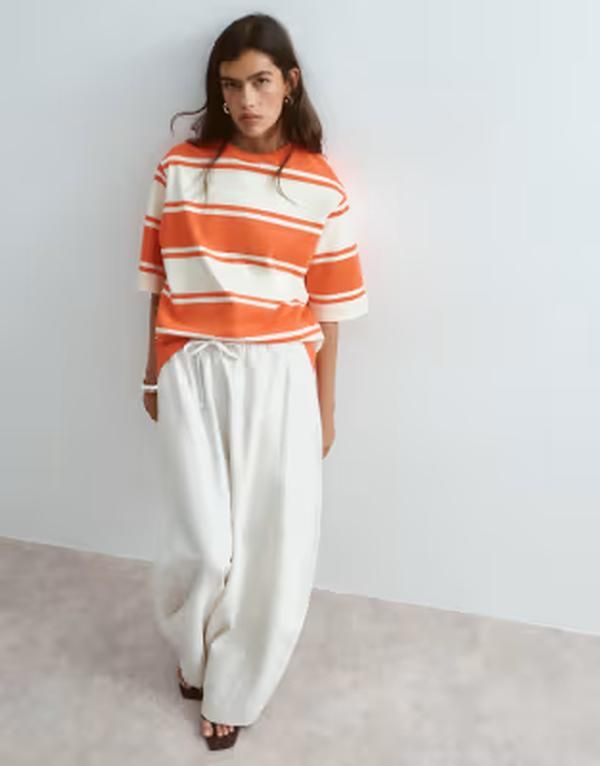 アレンジ レディース ボトムス カジュアルパンツ ARRANGE Willa elastic waist drawstring pants in washed bone