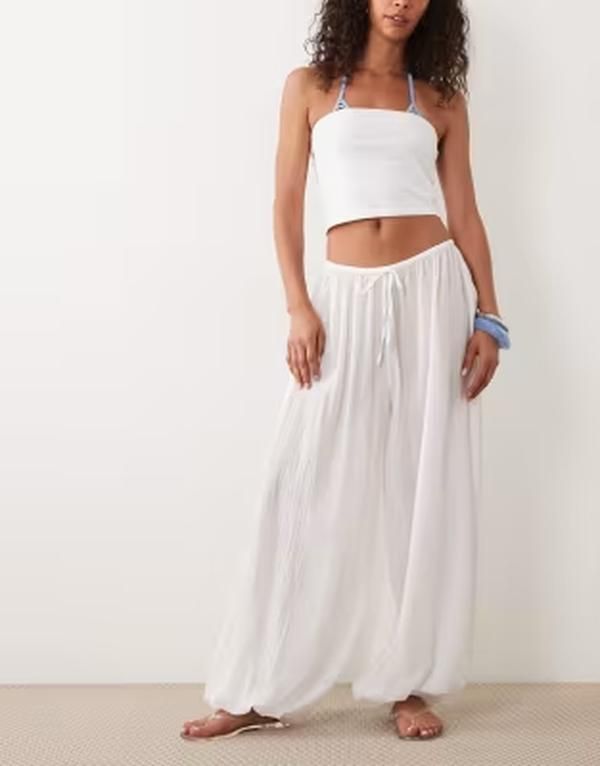 アルケット レディース ボトムス カジュアルパンツ ARKET beach balloon pants WHITE ホワイト