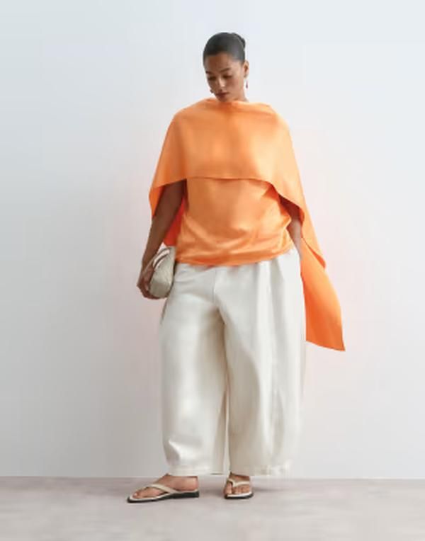 アレンジ レディース ボトムス カジュアルパンツ ARRANGE Curve Willa elastic waist drawstring pants in washed bone