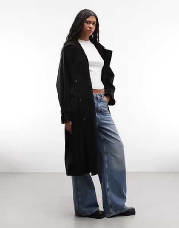 レインズ レディース アウター コート Rains 12620 waterproof beltedouble breasted trench coat crocodile BLACK CROC ブラッ