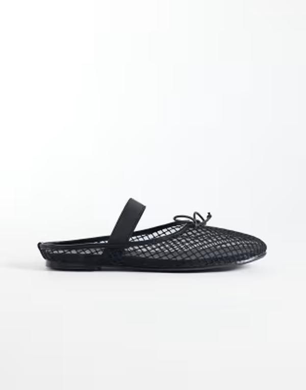 シュー レディースリッポン・ローファー メッシュ schuh Linnet slip on mesh ballet flats Black ブラック