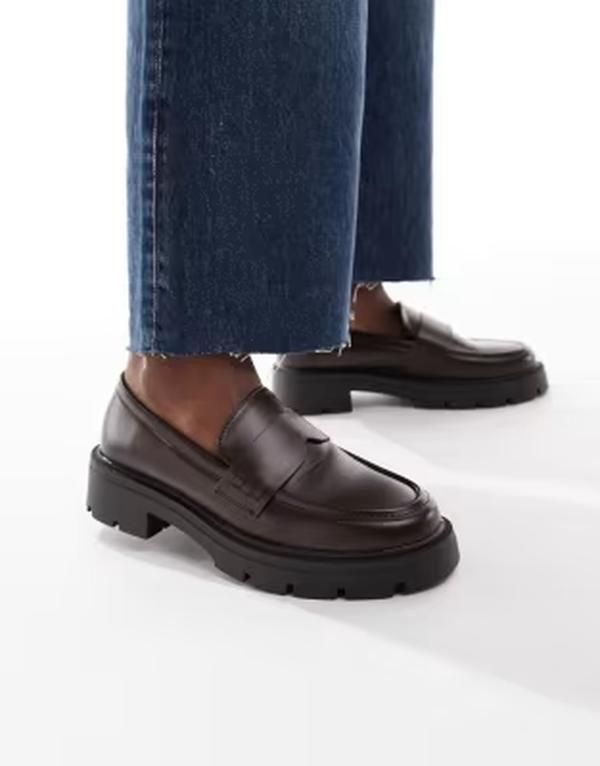 セクウェル レディース シューズ スリッポン・ローファー SEQWL Alfa chunky loafers BROWN BOX ブラウン