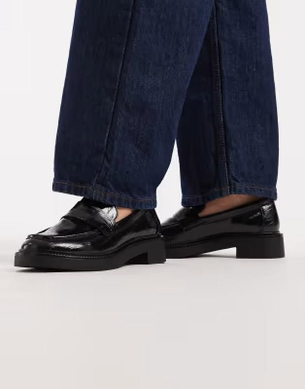 シュー レディースリッポン・ローファー Schuh Leicester loafers PU BLACK PU ブラック