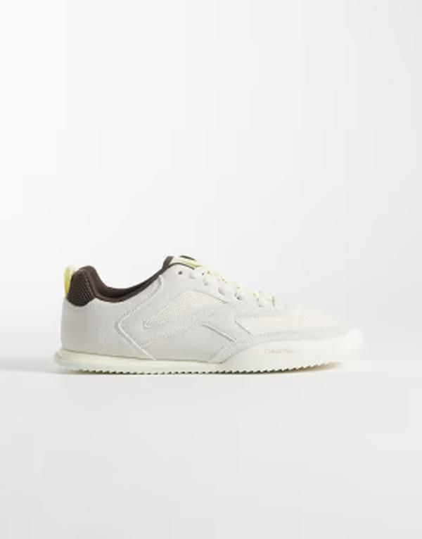 カルバンクライン レディース シューズ スニーカー メッシュ Calvin Klein mesh runner sneakers in cream GreenMocha グリーン