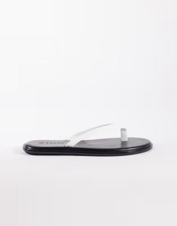 セクウェル レディース シューズ サンダル SEQWL jelly flip flops with white strap Whiteblack ホワイト 11,150円
