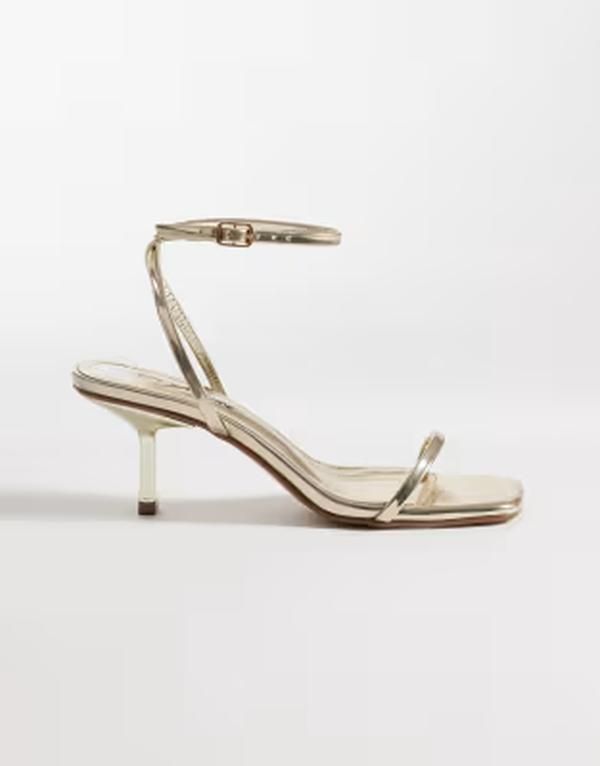 パブリックデザイア ワイドフィット レディース シューズ サンダル ヒール Public Desire Wide Fit Natalya barely there mid heels GOLD ゴール 12,936円