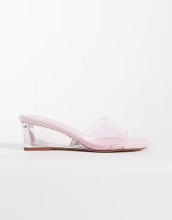 パブリックデザイア ワイドフィット レディース シューズ サンダル Public Desire Wide Fit Juno wedge sandals PINK ピンク