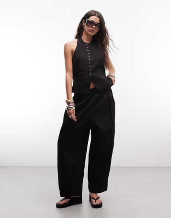 エイソス レディース ボトムス カジュアルパンツ ASOS DESIGN pants part of a set Black ブラック