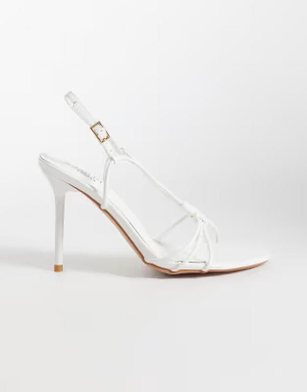 シミー ワイドフィット レディース シューズ サンダル ヒール Simmi Wide Fit Simmi London Wide Fit Nina strappy heeled sandals WHI