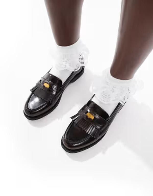 シュー レディースリッポン・ローファー schuh Laurent coin loafers BROWN BOX ブラウン
