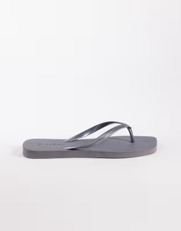セクウェル レディース シューズ サンダル SEQWL square toe flip flopslatePewter スレート