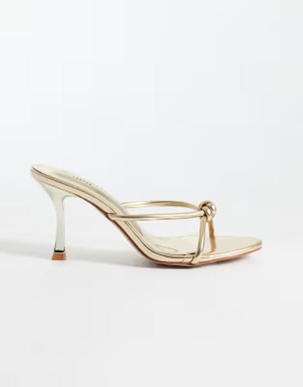 シミ レディース シューズ サンダル トール ヒール SIMMI Shoesimmi London Maribel heeled mule sandals with knot detailing me