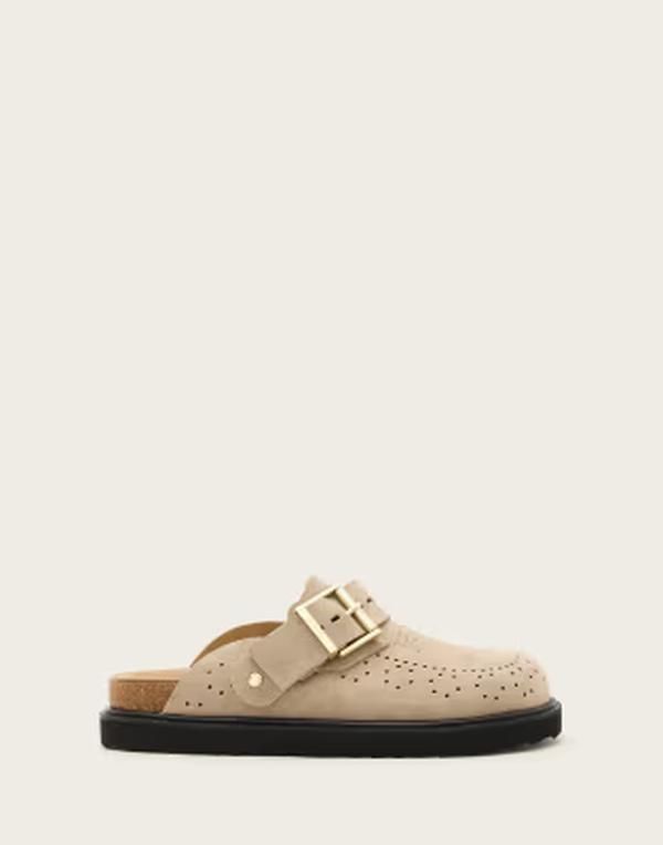 オールセインツ レディース シューズ サンダル スエード AllSaintskye buckle suede mules in sand サンド