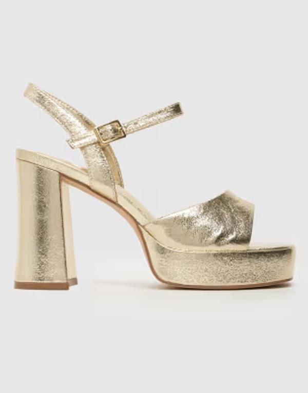 シュー レディース サンダル ヒール schuh Sabina heeled shoes Gold ゴールド