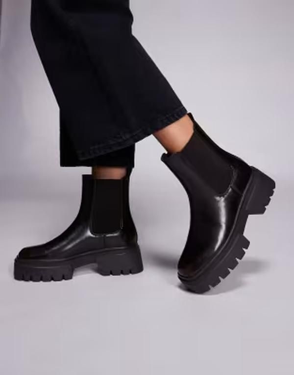 シミー ワイドフィット レディース シューズ ブーツ・レインブーツ チェルシーブーツ チェルシー Simmi Wide Fit Simmi London Wide Fit Judd chunky Ch
