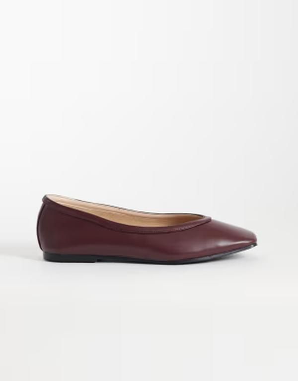 レイド ワイドフィット レディース シューズ パンプス RAID Wide Fit Maryana ballet flats Burgundy pu バーガンディ