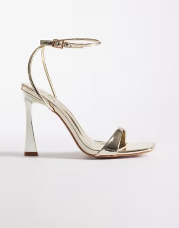 シミー ワイドフィット レディース シューズ サンダル ヒール Simmi Wide Fit Simmi London Wide Fit Kareena barely there heeled san