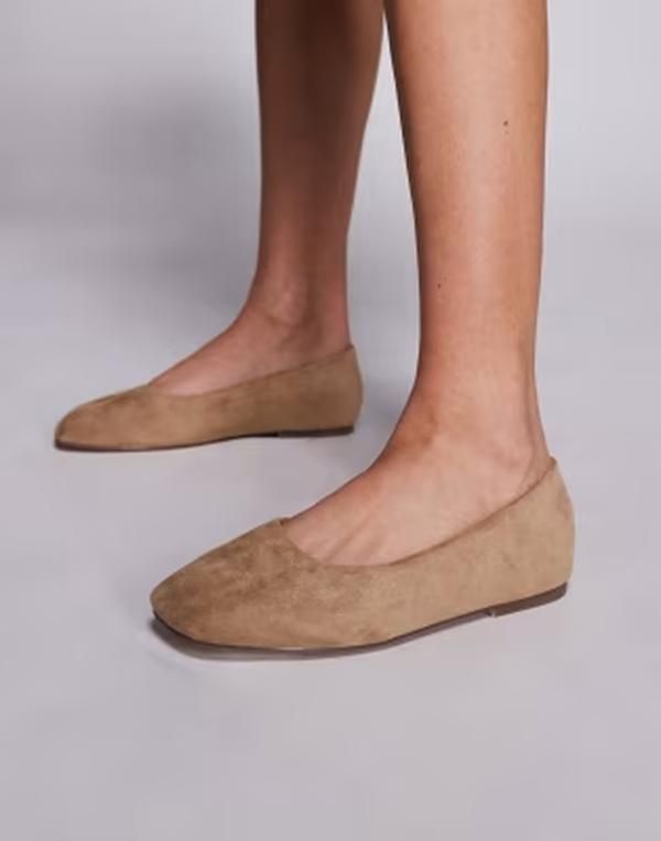 シミー ワイドフィット レディース シューズ オックスフォード スエード Simmi Wide Fit SIMMI London Wide Fit Viktoria ballet flats in t
