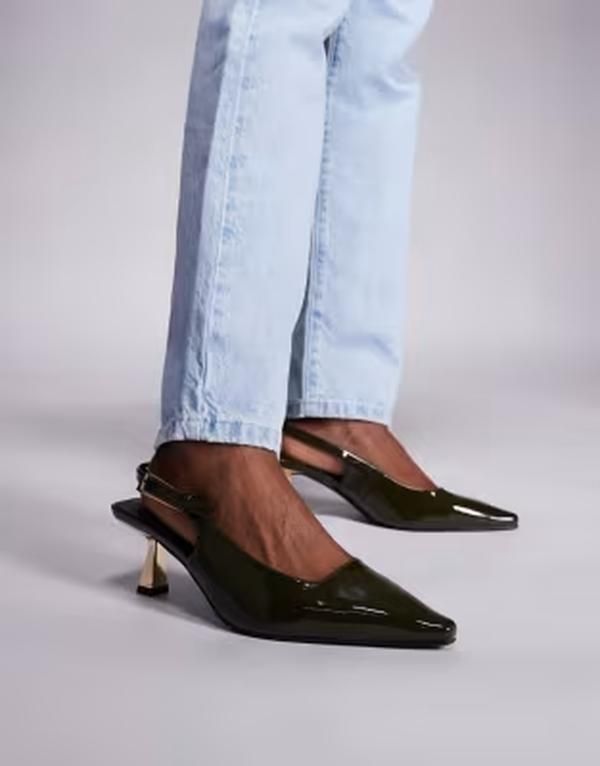 シミー ワイドフィット レディース シューズ ヒール Simmi Wide Fit Simmi London June Wide Fit pointed slingbackitten heels pa