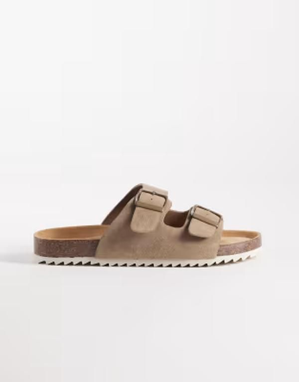 セクウェル レディース シューズ サンダル SEQWL Olsen sandals with buckles in taupe トープ