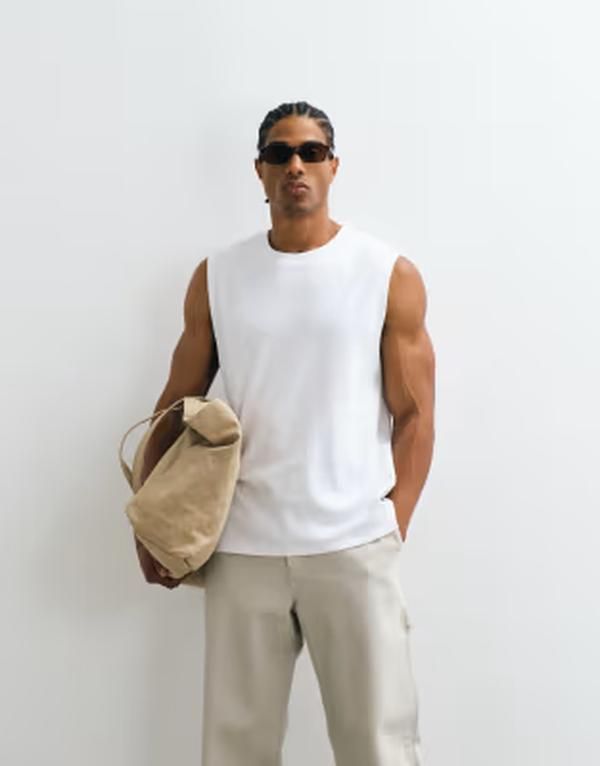ジャック アンド ジョーンズ メンズ トップス ベスト ニット Jack Jones texture knitank Bright White ホワイト