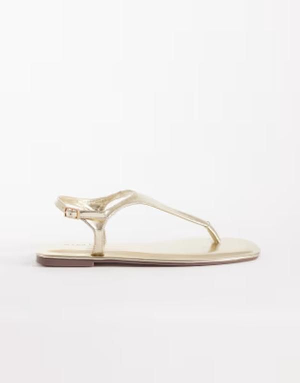 シミー ワイドフィット レディース シューズ サンダル Simmi Wide Fit Simmi London Wide Fit Perry thong sandals GOLD ゴールド
