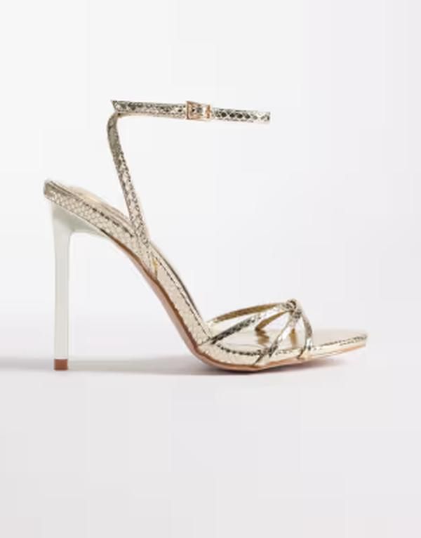 シミー ワイドフィット レディース シューズ サンダル ヒール Simmi Wide Fit Simmi London Wide Fit Ola embellished heeled sandals
