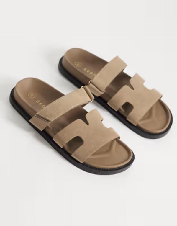 セクウェル レディース シューズ サンダル SEQWL Kidman sandals with straps in taupe トープ