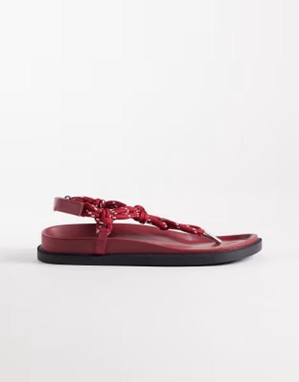 セクウェル レディース シューズ サンダル SEQWL rope strap thong sandals RED レッド