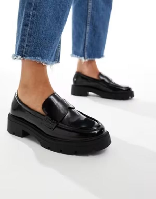 セクウェル レディース シューズ スリッポン・ローファー SEQWL Alfa chunky loafers Black Box ブラック