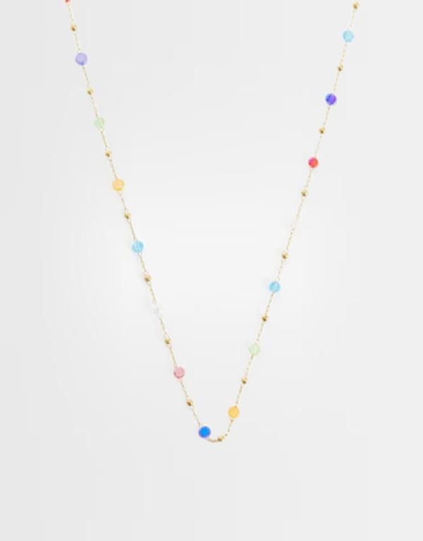 ロストソウルズ レディース アクセサリー ネックレス・チョーカー・ペンダントトップ Tシャツ レース Lost Souls rainbow glass bead necklace in 18kt go