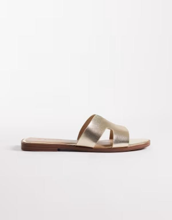 セクウェル レディース シューズ サンダル SEQWL Storke flat sandals Gold ゴールド