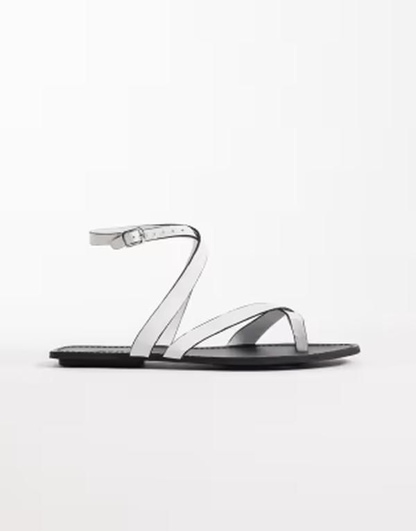 エイソス レディース シューズ サンダル レザー ASOS DESIGN Friction sandals realeather White Leather ホワイト