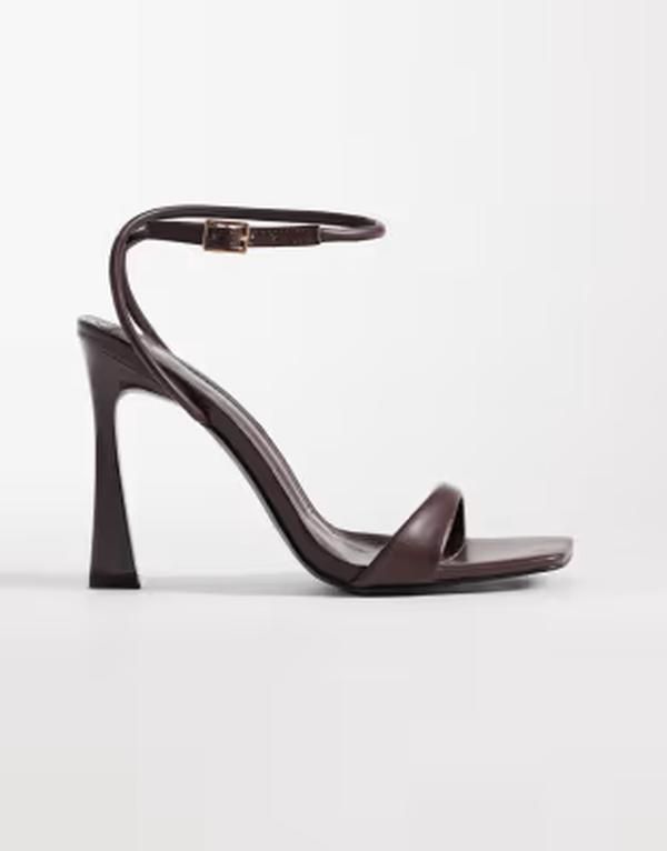 シミー ワイドフィット レディース シューズ サンダル ヒール Simmi Wide Fit Simmi London Wide Fit Kareena barely there heeled san