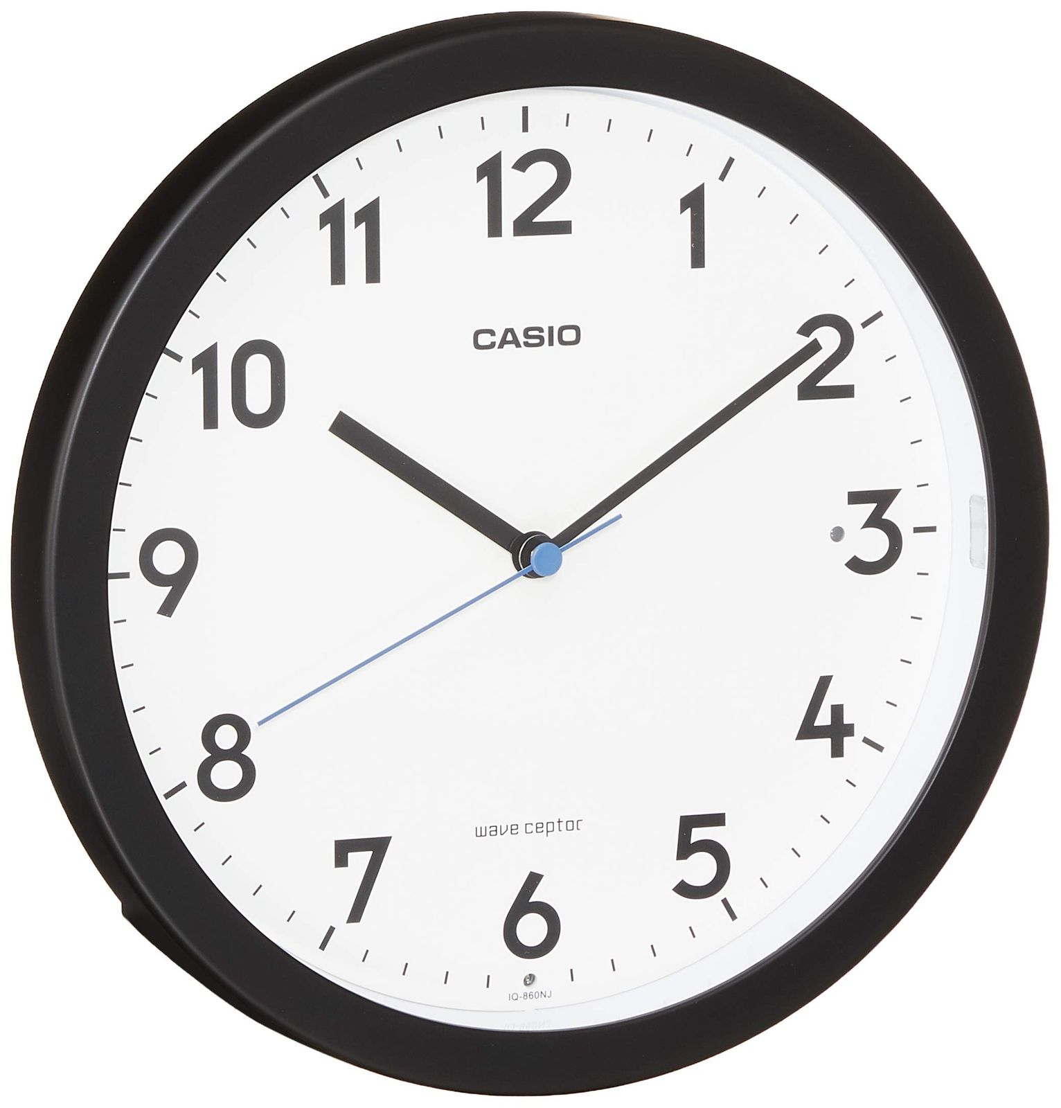 CASIO(カシオ) 掛け時計 壁掛け時計 電波時計 ブラック アナログ 自動点灯 夜間秒針停止 ライト付き 置き掛け兼用 IQ-860NJ-1JF 国内発送 0c336252