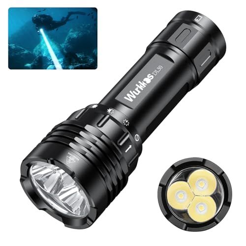 Wurkkos DL30 ダイビングライト LED 懐中電灯 水中ライト 潜水可能 3600ルーメン 超高輝度 USB充電式 90CRI LH351D×3搭載 IPX-8防水 水中100Mまで使用可 bcb407bd 7,000円