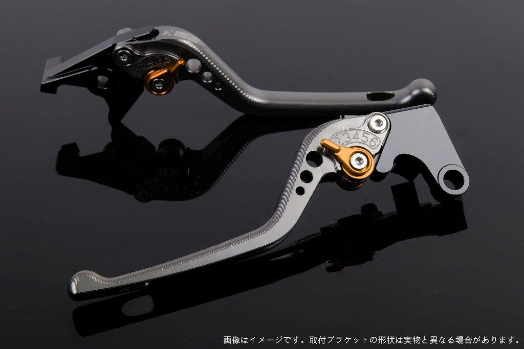 新品 3Dアジャストレバー ブレーキ&クラッチセット レバー色:チタン アジャスト色:ゴールド (GSX-R1000 09-13)/(GSX-R750 11-13)/(GSX-R600 11-13)