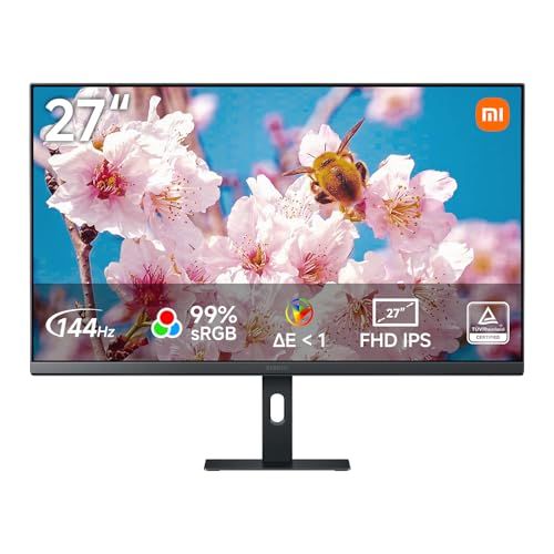 シャオミ Xiaomi モニターA27i ディスプレイ 27インチ フルHD 1920x1080 144Hz 1670万色 sRGB99% 300nitsの高輝度 T?V低ブルーライト アイケア IPSパネル 角度調節 VESAマウント対応 HDMI2.0ｍａ