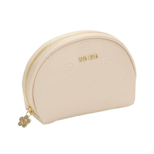 MARY QUANT(マリークワント) シンプルエンボスデイジーラウンドポーチ H10×W15×D5cm ベージュt 923389dc
