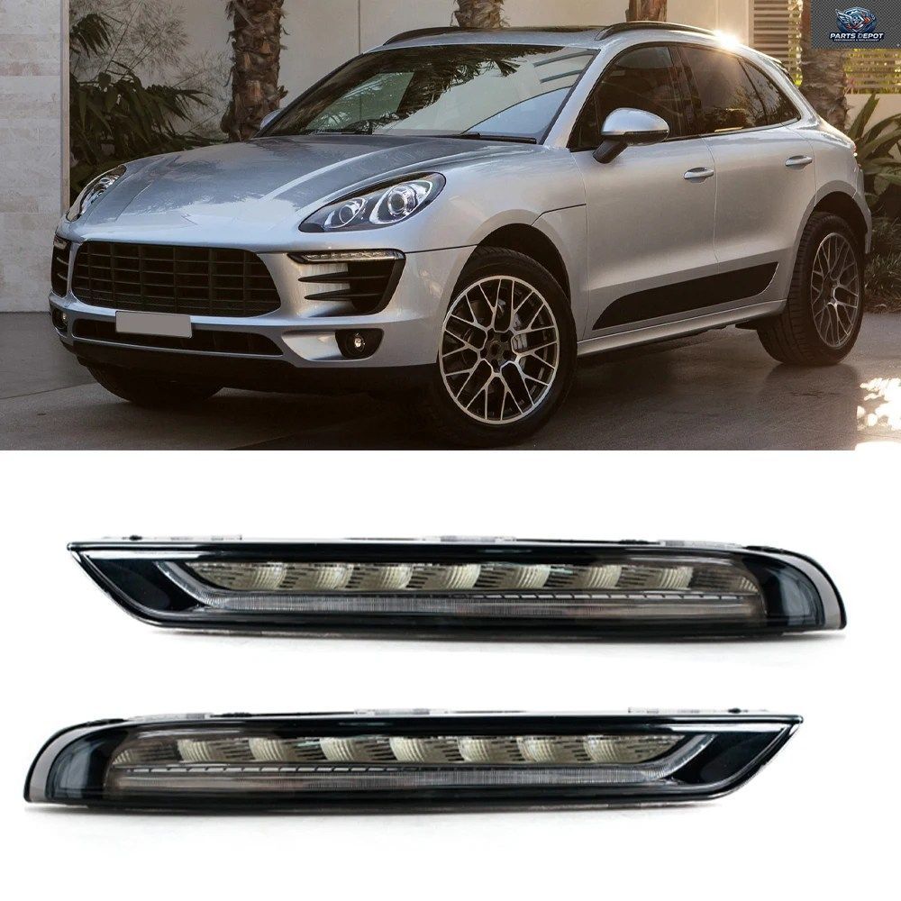 ポルシェ マカン 95B ベース S ターボ GTS SUV 2014-2018 95B941181A 車のフロントバンパー デイタイムランニングライト LED DRL ドライビ