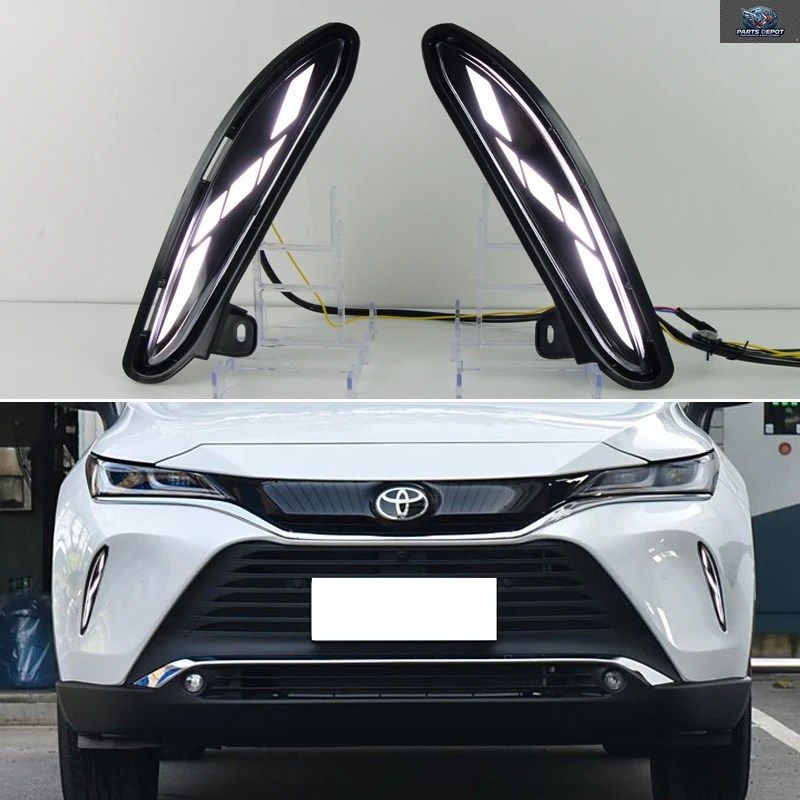 トヨタ ハリアー XU80 2020-2025 2個 ダイナミックターンシグナル 車用 DRL 12V LED デイタイムランニングライト LED フォグランプ装飾