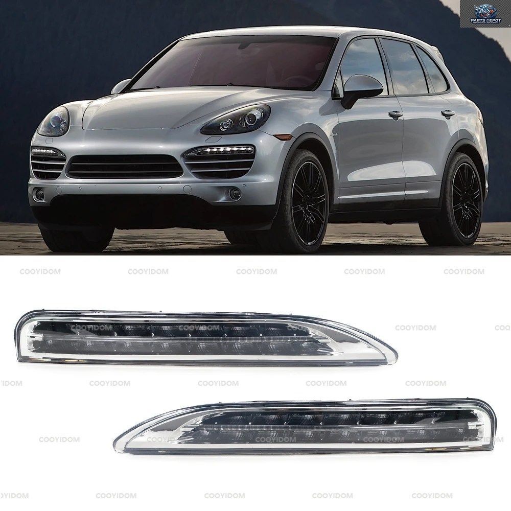 95863118100 95863118200 車用フロントバンパー デイタイムランニングライト LED DRL ドライビングランプ ポルシェ カイエン 2011-2014