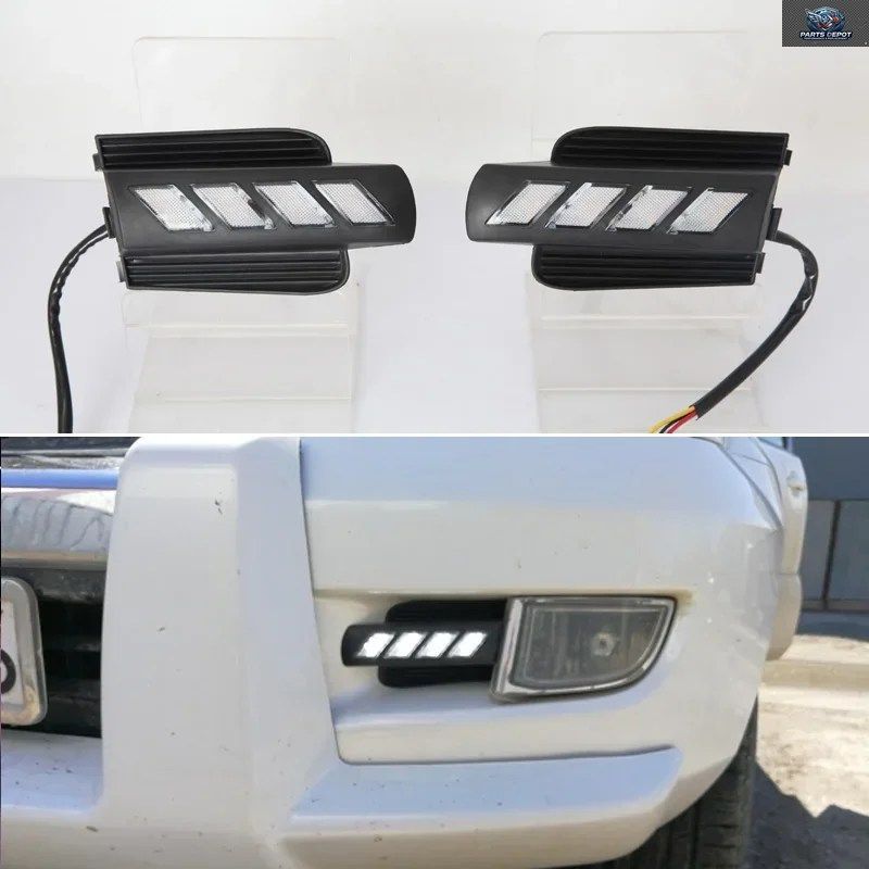 トヨタ ランドクルーザープラド 120 2003-2009 LED DRL（デイタイムランニングライト）調光式リレー防水ABS 12V カーランプ