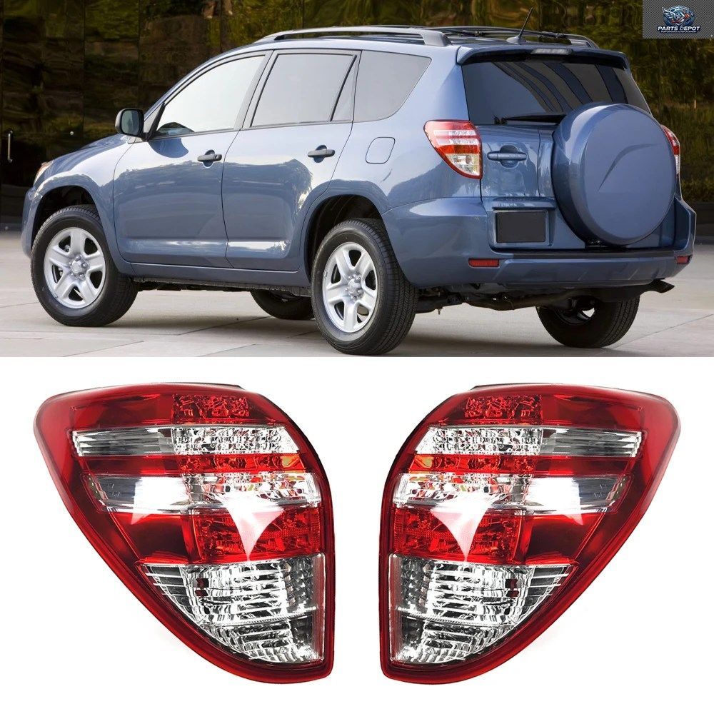 車のリアテールライト、ターンシグナルライト、ブレーキランプ、パーキングランプ、ドライビングランプ、トヨタ RAV4 2009 - 12