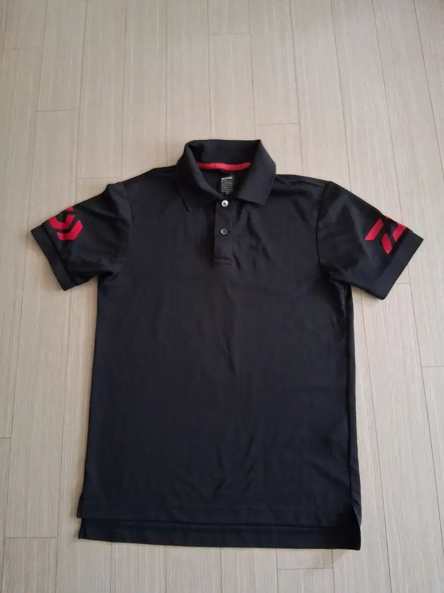 DAIWA ポロ 半袖 Tシャツ ブラック レッド