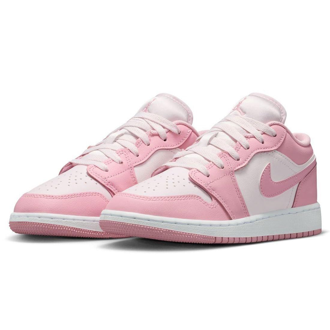 [ナイキ] エア ジョーダン 1 ロー J AIR JORDAN 1 LOW ミディアムソフトピンク/ホワイト/パールピンク 553560-614 23.0cm [23.0 cm]