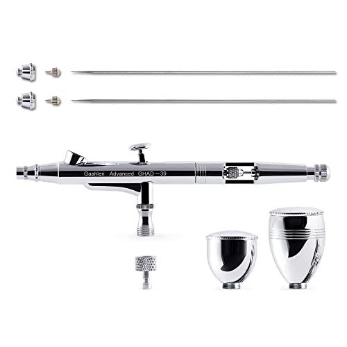 Gaahleri エアブラシ ダブルアクション Advanced Series GHAD-39 (自定心挿入式ノズル構造) ノズル口径0.35 & 0.5mm模型 塗装ｍａ