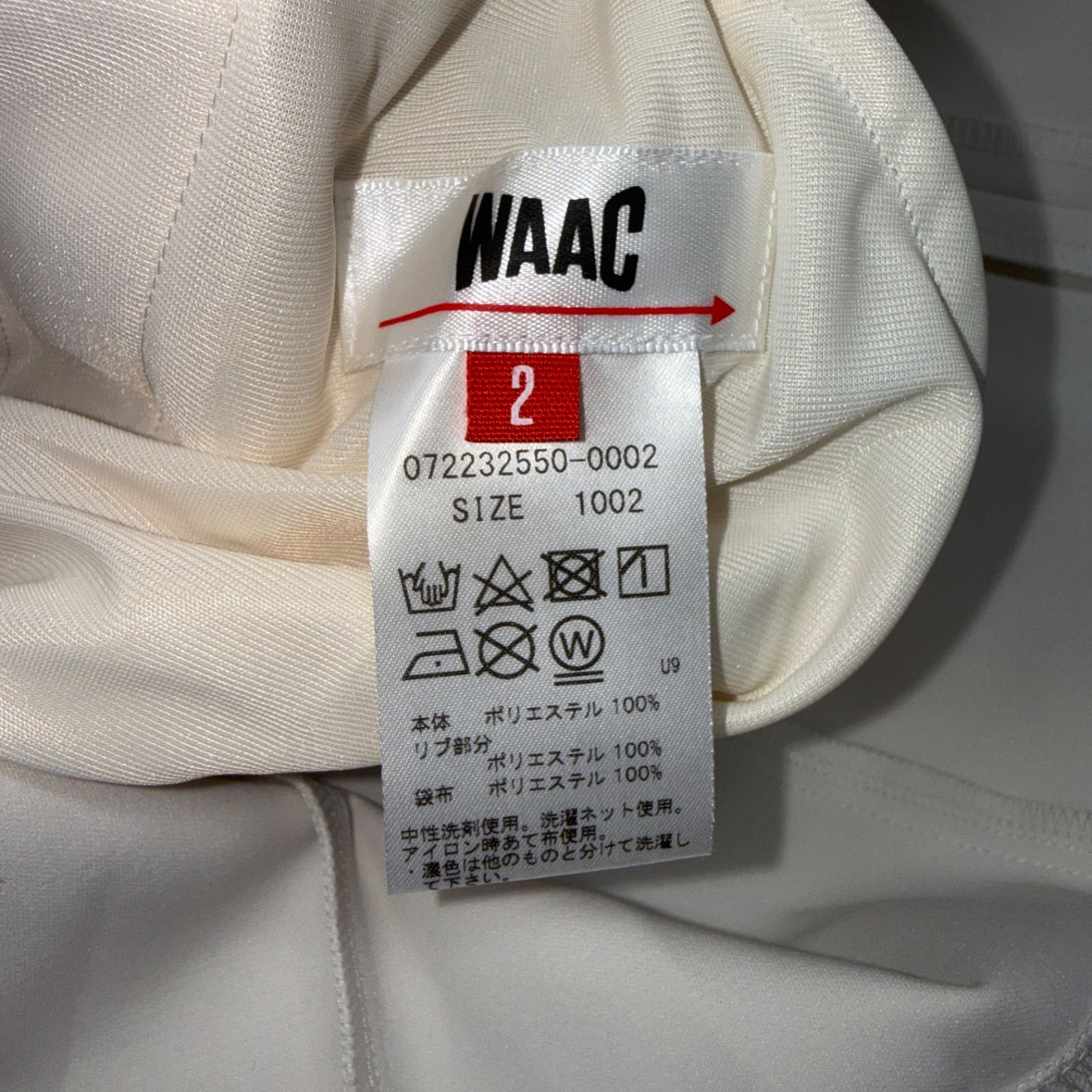 WAAC ワック ゴルフ ワンピース ノースリーブ ハーフジップ ホワイト