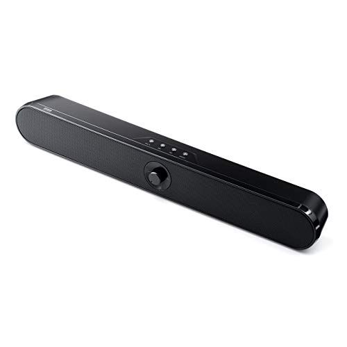 サンワダイレクト サウンドバー 幅45cm 20W Bluetooth/有線 3.5mm / microSD・USBメモリ 充電式 パッシブラジエーター搭載 PCスピーカー 1個 400-SP092