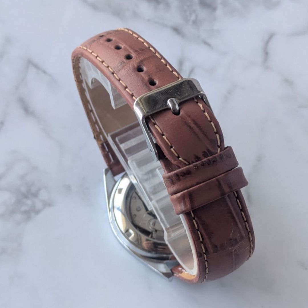 OH済 稼働品 SEIKO セイコー5 自動巻き 6309A 70s 80s ヴィンテージ 銀